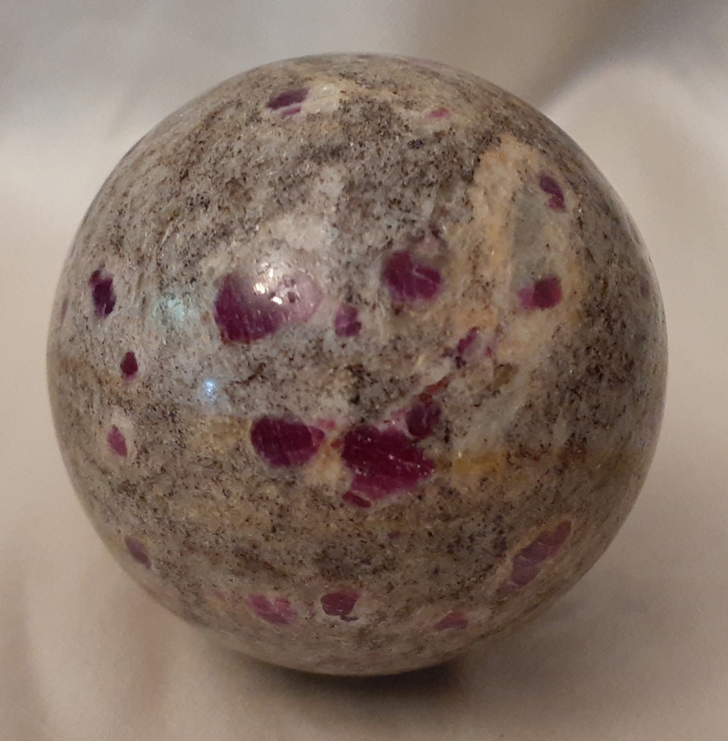 Ruby in Granite Sphere