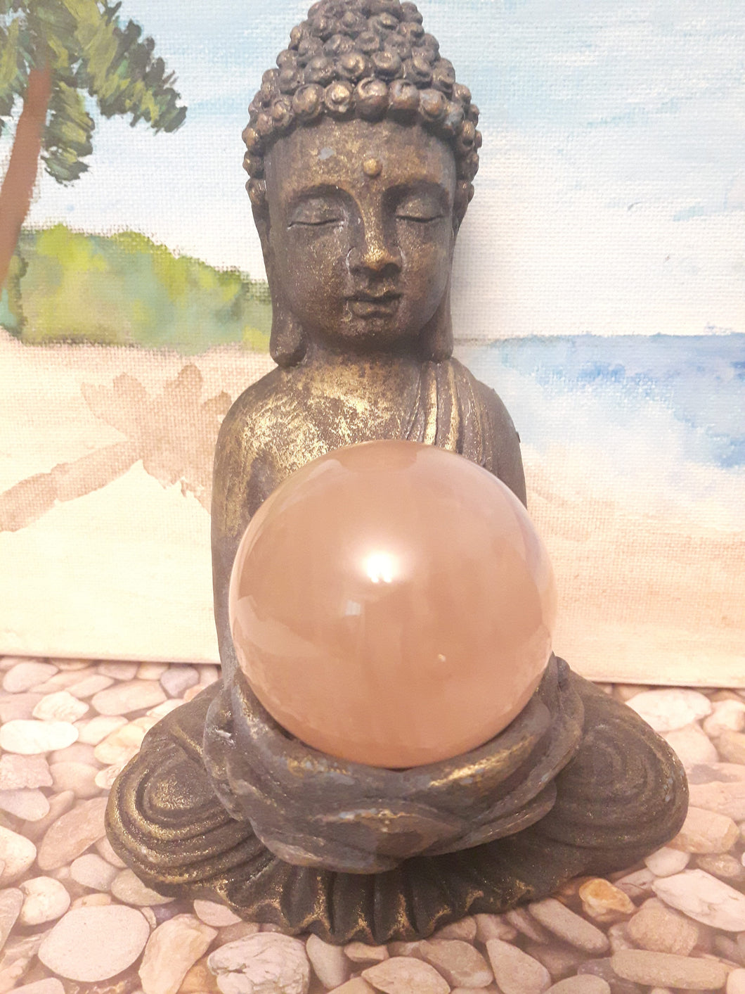 Rose Quartz Sphere/Holder