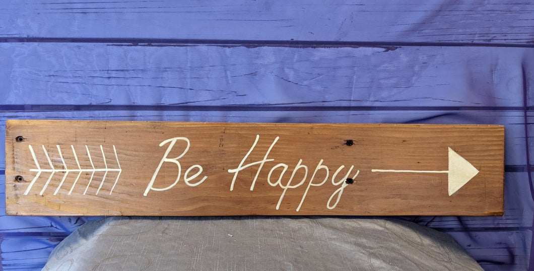 Be Happy Wall Art Plaque