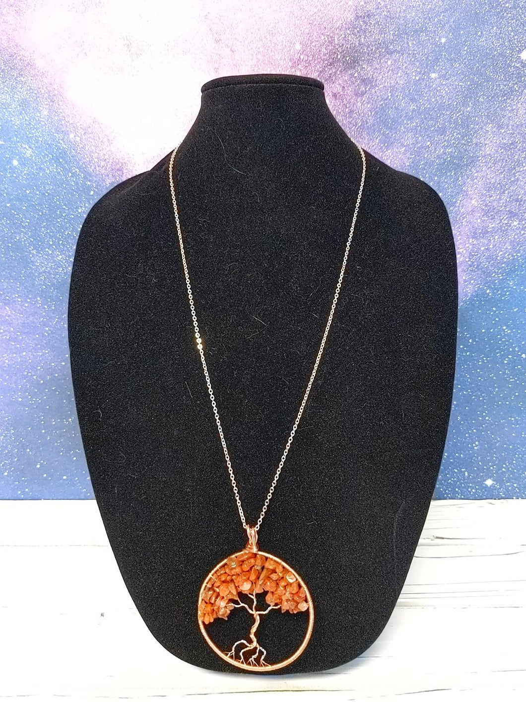 Tree of Life - Amber Agate Stone