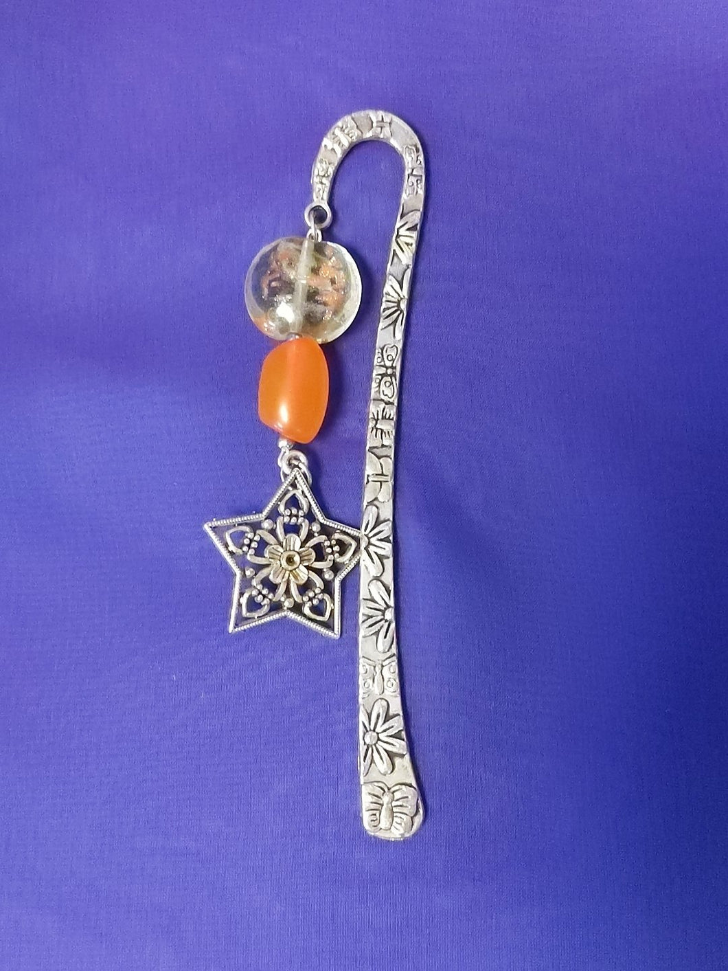 Metal Book Mark with Charm - Star