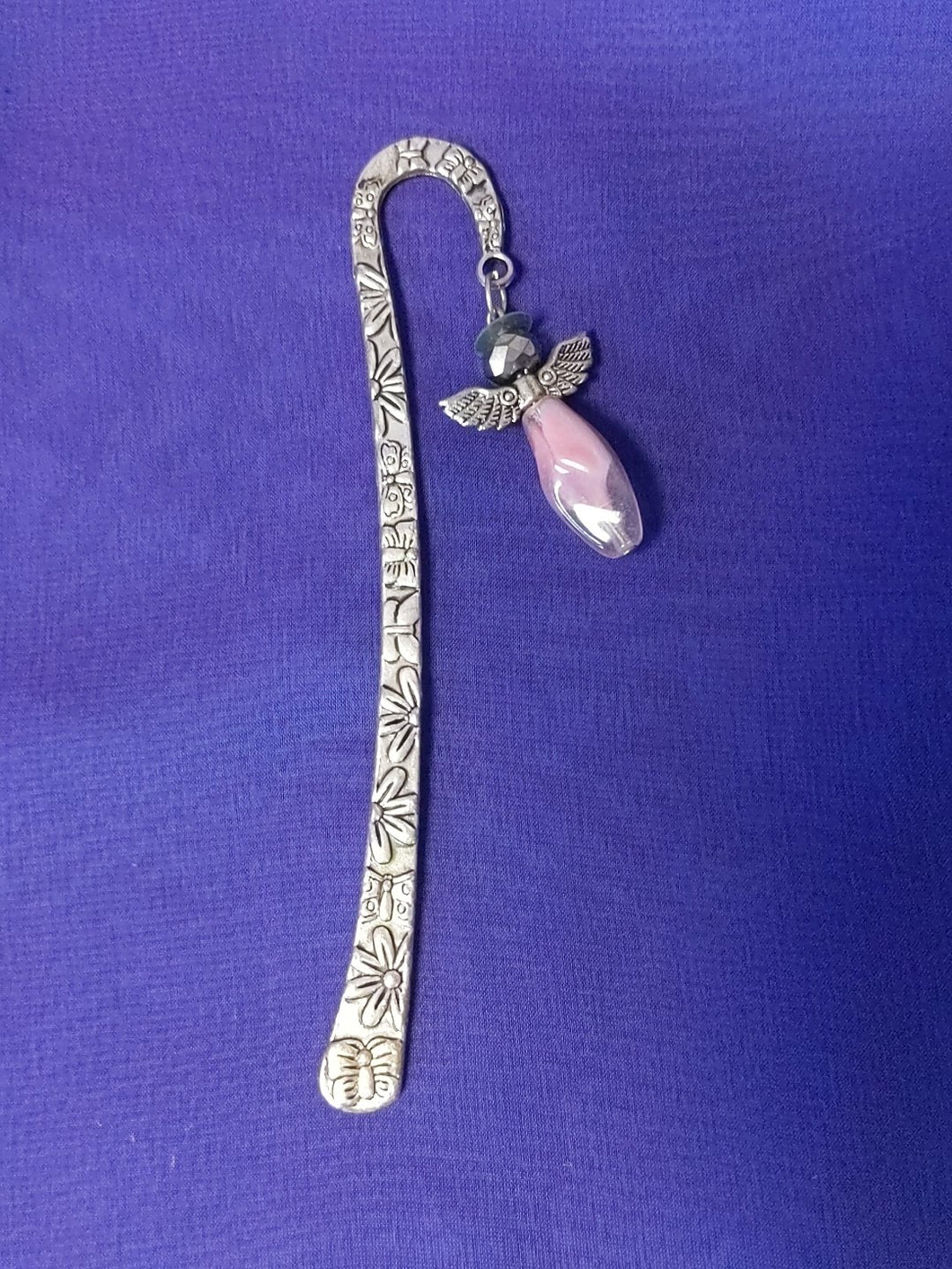 Metal Book Mark with Charm - Angel