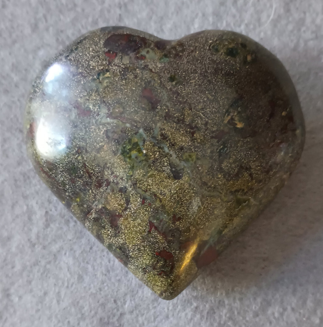 Dragon Blood Jasper Heart