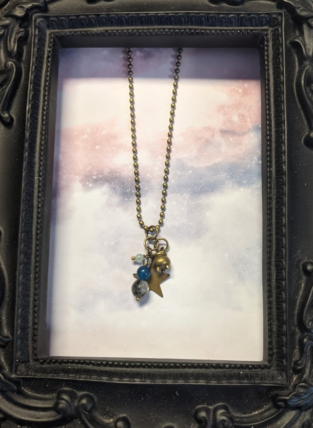 Aquamarine & Apatite Charmed Necklace