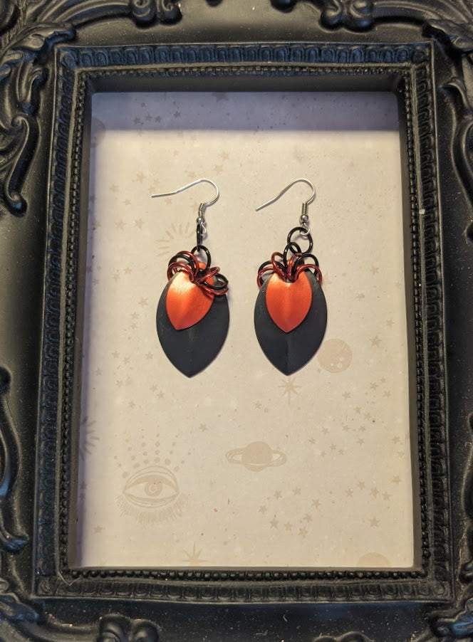Red/Black Handcrafted Earrings